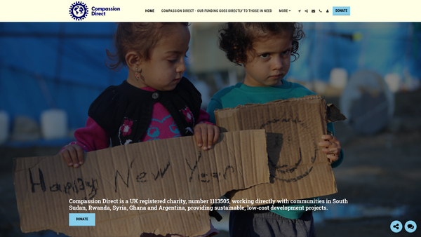 Screenshot of the Compassion Direct website