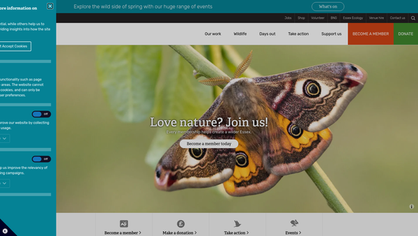Screenshot of the Chafford Gorges Limited website