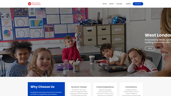 Screenshot of the Turkish Education Trust website