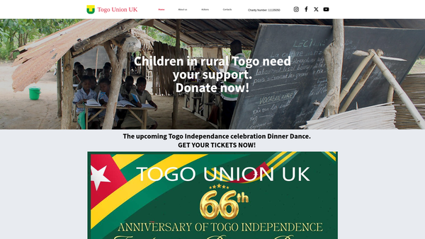 Screenshot of the Togo Union UK website