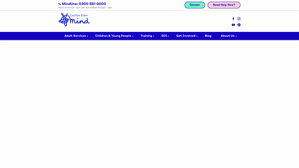 Screenshot of the Carlisle Eden Mind Limited website
