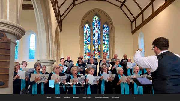 Screenshot of the Holmbury St Mary Choral Society website