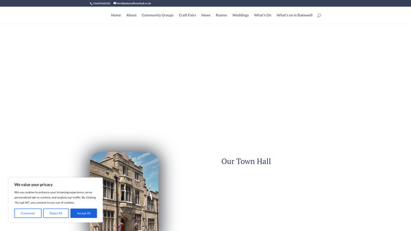 Screenshot of the Bakewell Town & Community Trust website