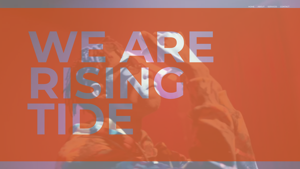 Screenshot of the Rising Tide Trust website