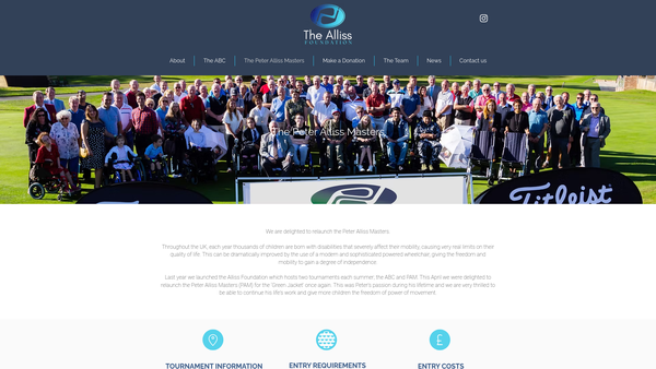 Screenshot of the The Alliss Foundation website
