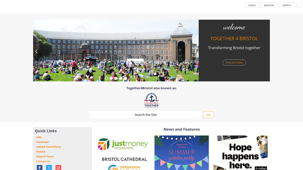 Screenshot of the Churches Together In Greater Bristol website