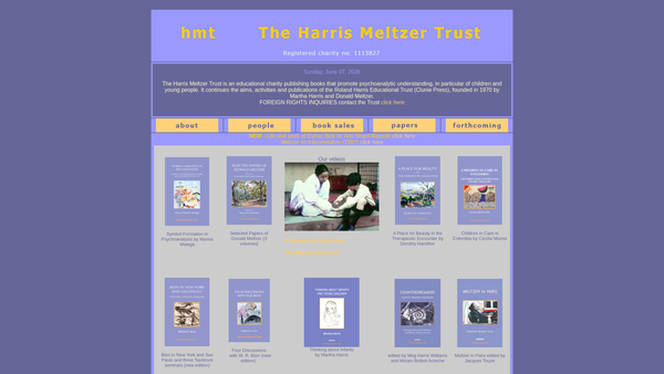 Screenshot of the The Harris Meltzer Trust website