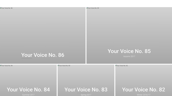 Screenshot of the The Your Voice Magazine website