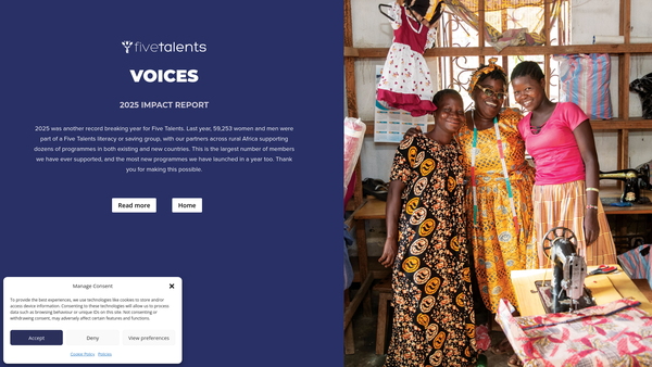 Screenshot of the Five Talents UK Ltd website