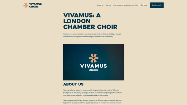 Screenshot of the Vivamus (London) Limited website