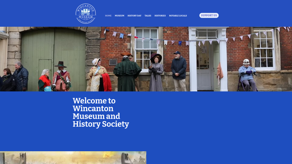 Screenshot of the Wincanton And District Museum And History Society website
