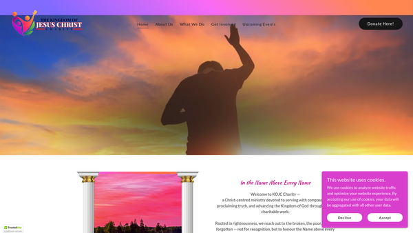 Screenshot of the The Kingdom Of Jesus Christ The Name Above Every Name website