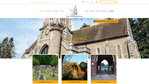 Screenshot of the The Friends Of Bedford Cemetery (Foster Hill Road) website