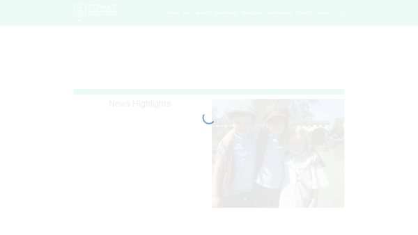 Screenshot of the St. Paul's School PTA website