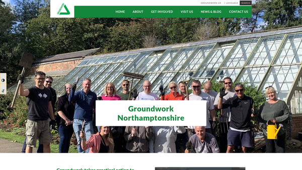 Screenshot of the Groundwork Northamptonshire website
