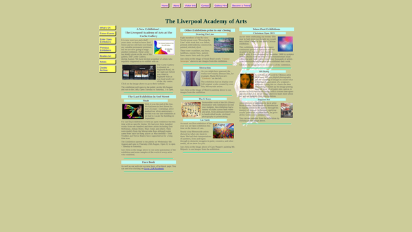 Screenshot of the The Liverpool Academy Of Arts website
