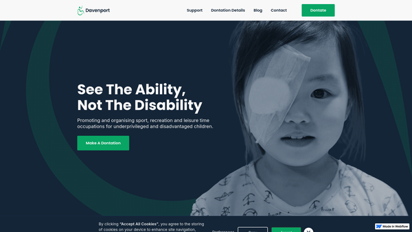 Screenshot of the The Davenport Trust website