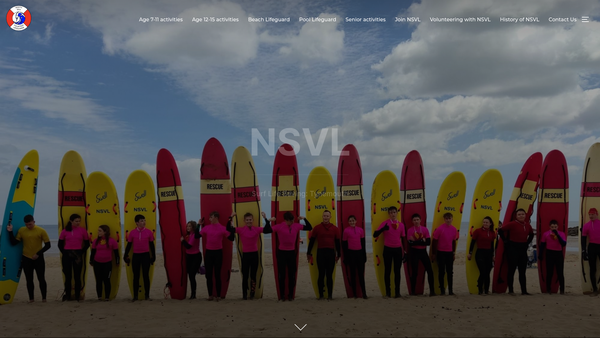 Screenshot of the North Sea Volunteer Lifeguards website