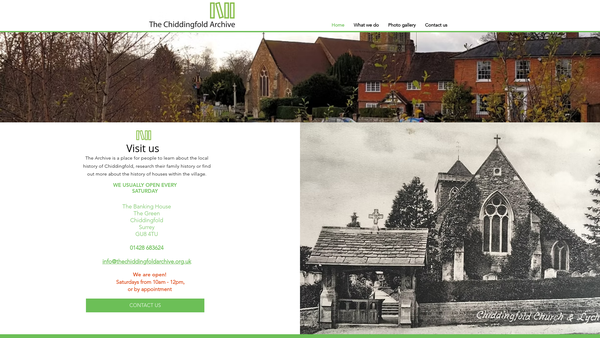 Screenshot of the The Chiddingfold Archive website