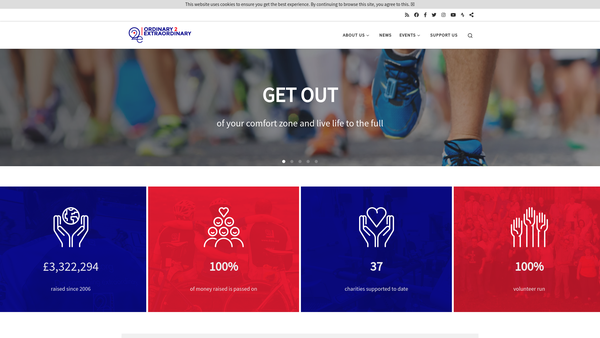 Screenshot of the Ordinary 2 Extraordinary website