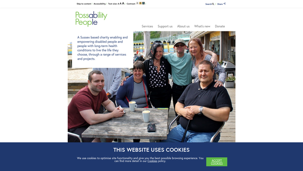 Screenshot of the Possability People Limited website