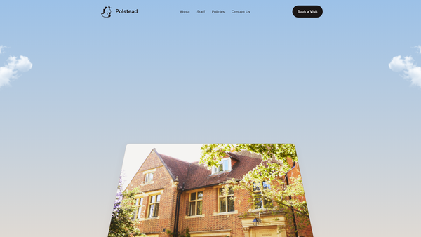 Screenshot of the Polstead Preschool Oxford website