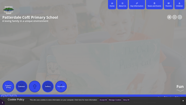 Screenshot of the Patterdale School Support Group website