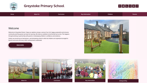 Screenshot of the Friends Of Greystoke School website