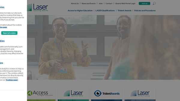 Screenshot of the The Open College Network South East Region Limited website