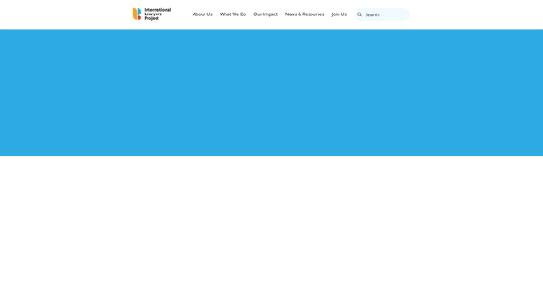 Screenshot of the International Lawyers Project website