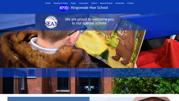 Screenshot of the The Friends Of Kingswode Hoe School website