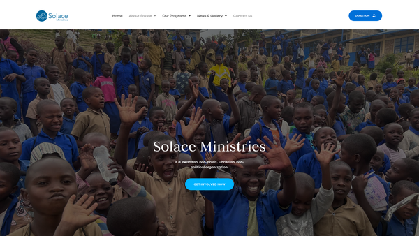 Screenshot of the Solace (Ministries) UK website