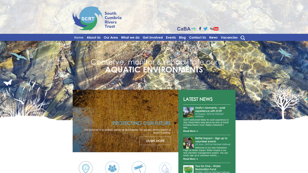 Screenshot of the South Cumbria Rivers Trust Limited website