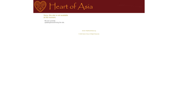 Screenshot of the Heart Of Asia website