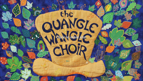 Screenshot of the The Quangle Wangle Choir website