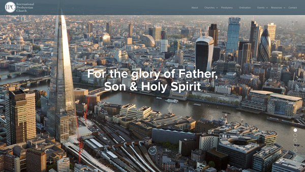 Screenshot of the First Ipc Presbytery Of The United Kingdom website