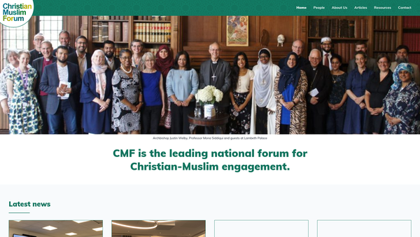 Screenshot of the The Christian Muslim Forum website