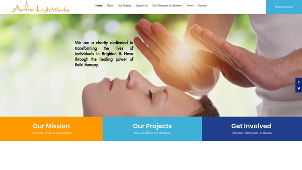 Screenshot of the Active Lightworks Ltd website