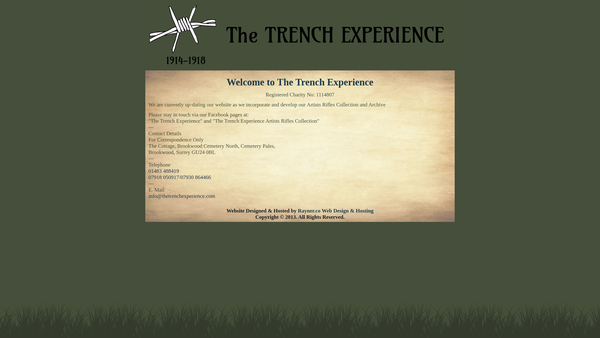 Screenshot of the The Trench Experience website