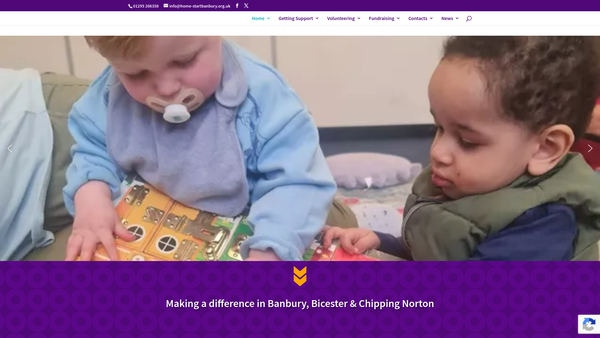 Screenshot of the Home-Start Banbury & Chipping Norton website