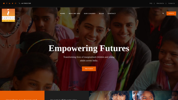 Screenshot of the Ipartner India website