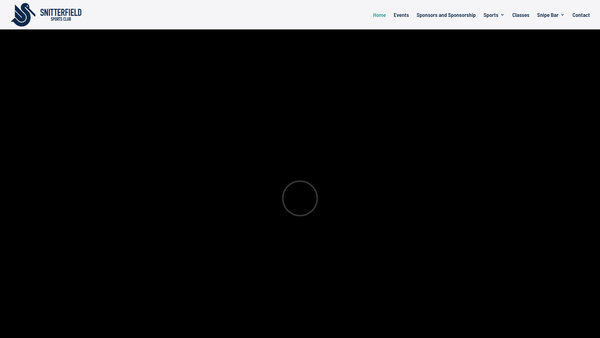 Screenshot of the Snitterfield Sports Club website