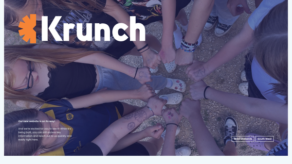 Screenshot of the Krunch UK website