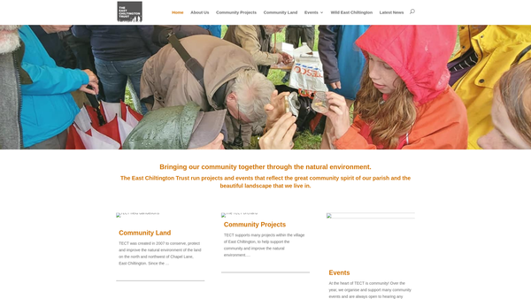 Screenshot of the The East Chiltington Trust website