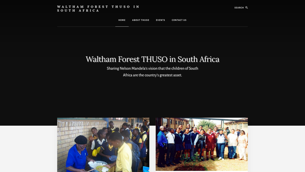 Screenshot of the Waltham Forest Thuso In South Africa website