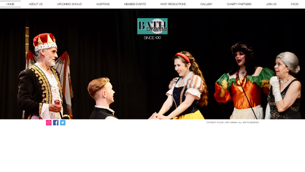 Screenshot of the Bath Drama website