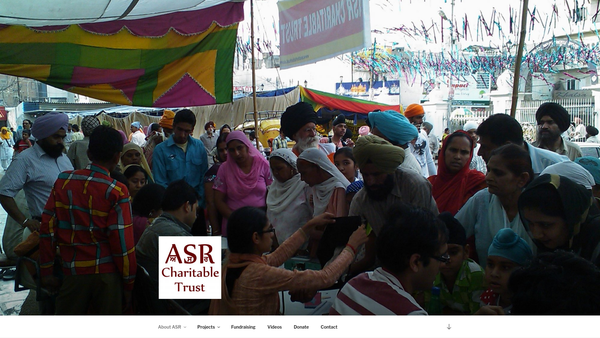 Screenshot of the Asr Charitable Trust website