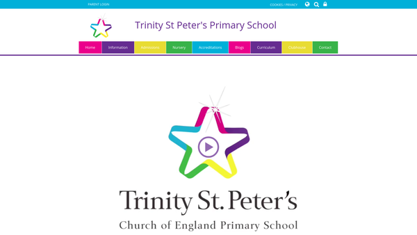 Screenshot of the Trinity  Academy St Peters website