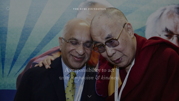 Screenshot of the The Rumi Foundation website