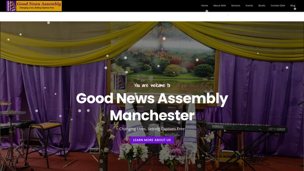 Screenshot of the Good News Assembly website
